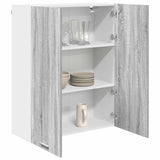 Hanging Cabinet Grey Sonoma 80 x 31 x 100 cm Engineered Wood 884367