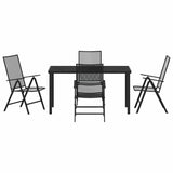 Garden Dining Set 5 pcs Anthracite Powder-Coated Steel 3379291