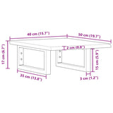 Basin Shelf Wall Mounted Steel and Solid Wood Oak 3302573