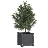 Garden Planters 2 pcs Grey 31x31x31 cm Solid Pinewood 810527