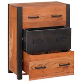 Sideboard 3 pcs Brown 55 x 30 x 75 cm Solid Acacia Wood 3321525