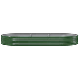 Garden Raised Bed Galvanised Steel 296x140x36 cm Green 319028