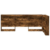 Storage Headboard with Shelf Smoked Oak 100 cm Engineered Wood 3335465