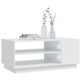 ZNTS Coffee Table White 102x55x43 cm Engineered Wood 810280