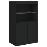 Sideboard with LED Lights Black 181.5x37x100 cm 3209150
