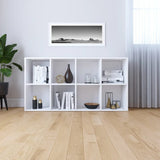 Book Cabinet White Engineered wood Medium Book Cabinet 800153