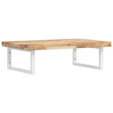 Basin Shelf Wall Mounted Steel and Solid Wood Acacia 3302804