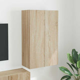 TV Wall Cabinet Sonoma Oak 59.5 x 31 x 100 cm Engineered Wood 892371