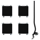 Furniture Rollers 4 pcs with Lifter 17.5x16x7.5 cm Steel 1600 kg 42002561