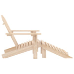 Garden Adirondack Chair with Ottoman Solid Fir Wood 315862