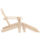 Garden Adirondack Chair with Ottoman Solid Fir Wood 315862