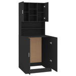 ZNTS Washing Machine Cabinet Black 3082009