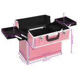 Make-up Case 38x23x34 cm Pink Aluminium 91834