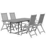 ZNTS 5 Piece Garden Dining Set Solid Wood Acacia 3079647