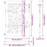 Garden Gate with Lock Black 85 x 125 cm Powder-coated steel 42015870