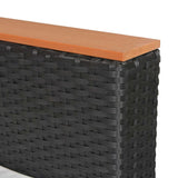 4 Piece Garden Lounge Set with Cushions Poly Rattan Black 43007