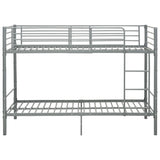 ZNTS Bunk Bed without Mattress Grey Metal 90x200 cm 287911