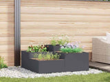 Garden Planter Anthracite 80 x 80 x 48 cm Steel 865843