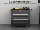 5-Drawer Tool Chest with Wheels, Steel Lockable Tool Storage Cabinet with Handle, 2 Keys for Garage, T3398P341418