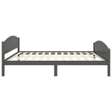 Bed Frame without Mattress Dark Grey Solid Pine Wood 160x200cm 322050