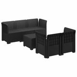 5-Seater Garden Sofa Rattan Look PP Anthracite 3443886