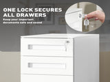 Three-Drawer Steel Filing Cabinet - White T3398P342352