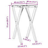 Dining Table Legs X-Frame 40x40x73 cm Steel 357903
