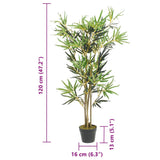 Artificial Bamboo Tree 552 Leaves 120 cm Green 358959