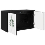 Wall-mounted TV Cabinet HANAU 69 x 33 x 40 cm Black Oak 8007142