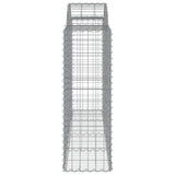 Arched Gabion Baskets 3 pcs 200x50x120/140 cm Galvanised Iron 3146342