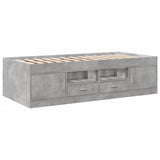Daybed with Drawers without Mattress Concrete Grey 90x200 cm 3280247