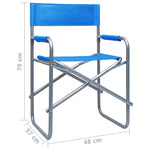 ZNTS Director's Chairs 2 pcs Steel Blue 47917
