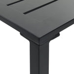 ZNTS Bar Table Black 200x100x110 cm Powder-coated Steel 3301419