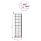 Gabion with 5 mm Wire and 5x10 cm Mesh 50x50x150 cm 3464755