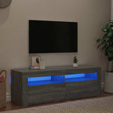 TV Cabinet with LED Lights Grey Sonoma 120x35x40 cm 815688