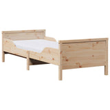 Bed Frame with Mattress Brown 80 x 200 cm Solid Pine Wood 3385952
