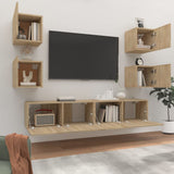 6 Piece TV Cabinet Set Sonoma Oak Engineered Wood 3114256