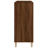 Record Cabinet Brown Oak 84.5x38x89 cm Engineered Wood 831996
