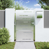 Garden Gate 85 x 120 cm Stainless Steel Silver Lockable 3402579