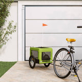 Pet Bike Trailer Green and Black Oxford Fabric and Iron 93920