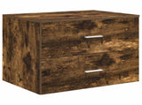 Bathroom Furniture Set Smoked Oak Engineered Wood 3404386