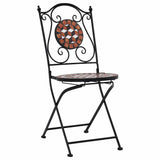 Garden Chair Set of 2 Brown, Black, Cream 46714