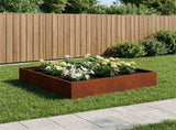 Garden Planter Rusty 80 x 80 x 20 cm Weathering Steel 8005020