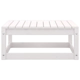 ZNTS 2 Piece Garden Lounge Set White Solid Pinewood 805696