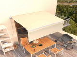 Manual Retractable Awning with Blind 3x2.5m Cream 3069257