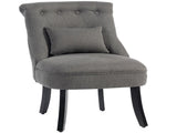 Fabric Single Sofa Dining Chair Tub Chair Upholstered W/ Pillow Solid Wood Leg Home Living Room T3398P423511