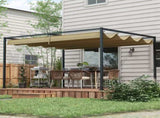 3 x 2m Retractable Pergola, Metal Pergola with Retractable Roof, Gazebo Canopy Shelter for Outdoor T3398P314130