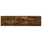 TV Cabinet with LED Smoked Oak 165 x 34 x 40 cm Engineered Wood 3418715