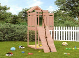 Playhouse with Climbing Wall Solid Wood Douglas 3156875