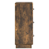Drawer Cabinet Smoked Oak 33 x 34.5 x 87 cm Engineered Wood 895310
